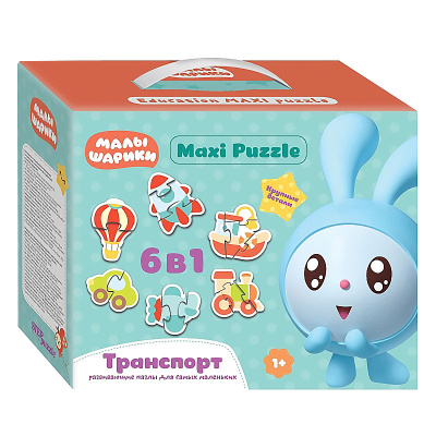 Пазлы для малышей Puzzle 6 в 1 Малышарики Step Puzzle 68001